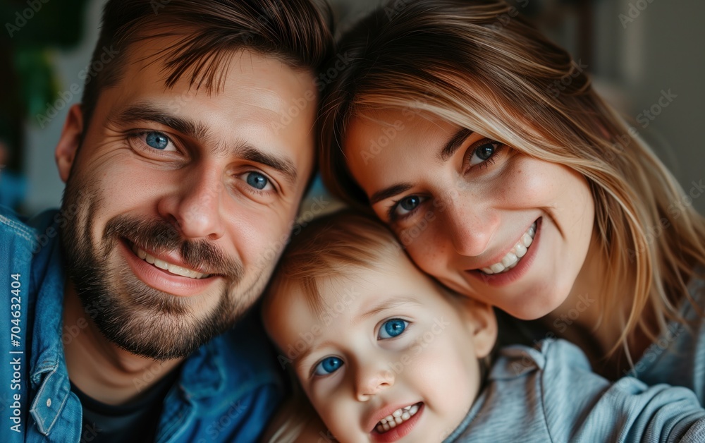 Happy caucasian family portrait Happy caucasian family portrait