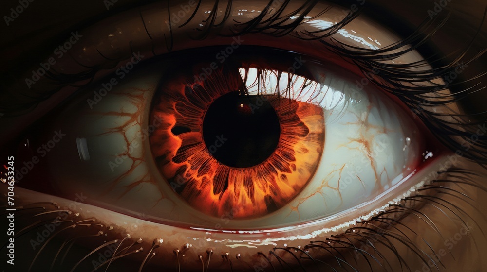 A close up of an eye