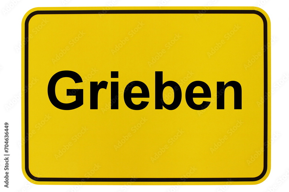 Illustration eines Ortsschildes der Gemeinde Grieben in Mecklenburg-Vorpommern Illustration eines Ortsschildes der Gemeinde Grieben in Mecklenburg-Vorpommern