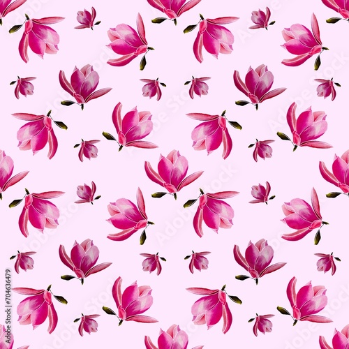Wallpaper Mural seamless pattern with flowers Torontodigital.ca