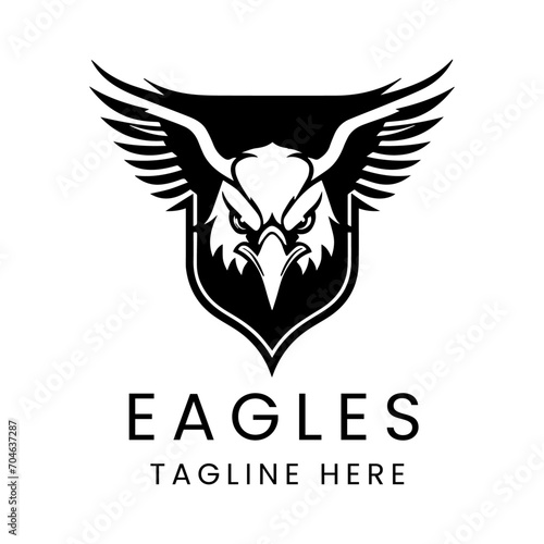 Gradient eagle logo template