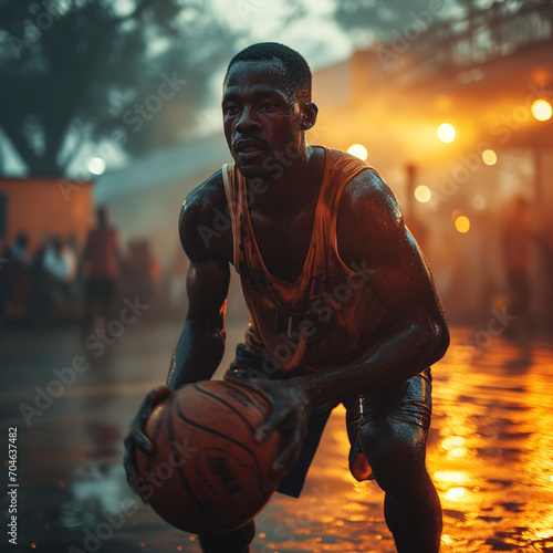 a basketball player making a start