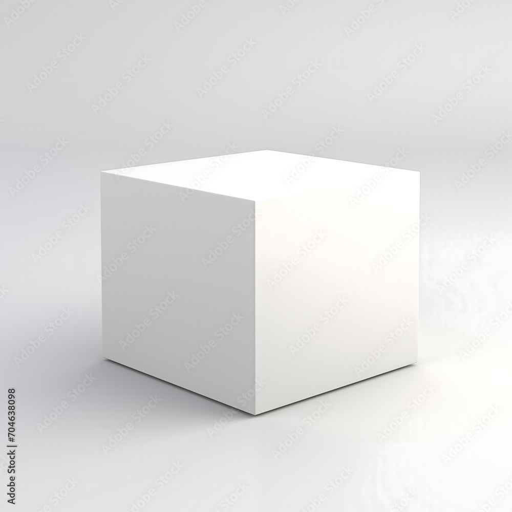 White box on a white background. 3d rendering. White box on a white background. 3d rendering.
