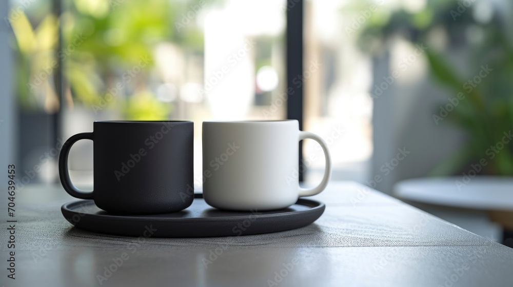 Two ceramic coffee cups