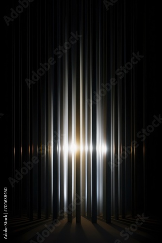 Abstract digital Architecture  glowing tall building. View of futuristic background.