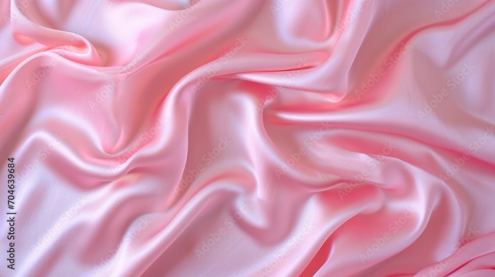 Obraz premium The texture of the satin fabric of pink color for the background