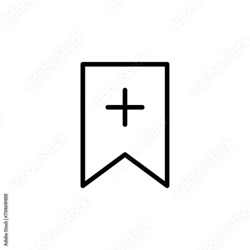 Free Download bookmark save icon with plus symbol, favorite label icons button, add to favorites icon symbol. save ribbon icon button - GFXLoad
