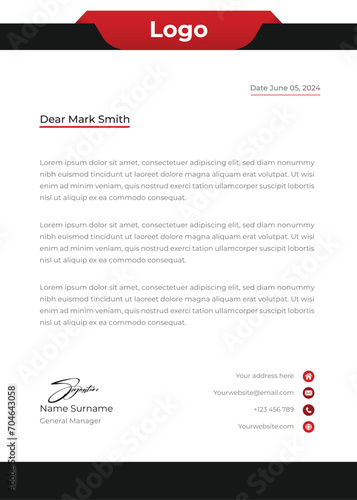 a vector template of business letterhead design