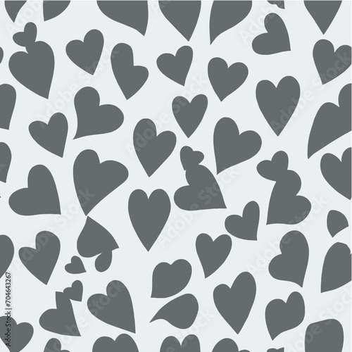 Seamless pattern with hearts, vector