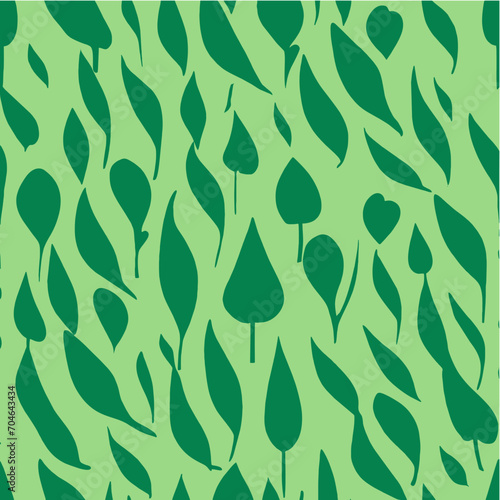 Seamless pattern with leaves, vector