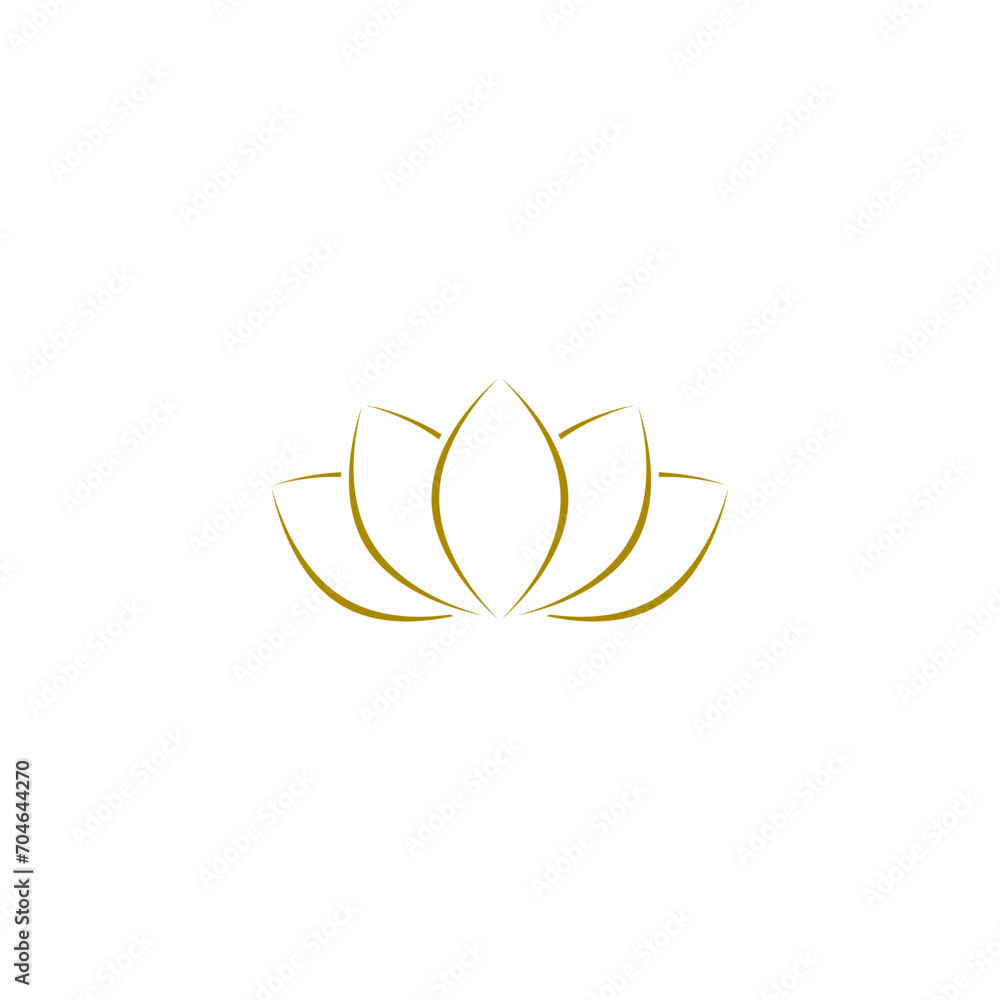 Fototapeta premium Lotus logo icon. SPA icon isolated on white background
