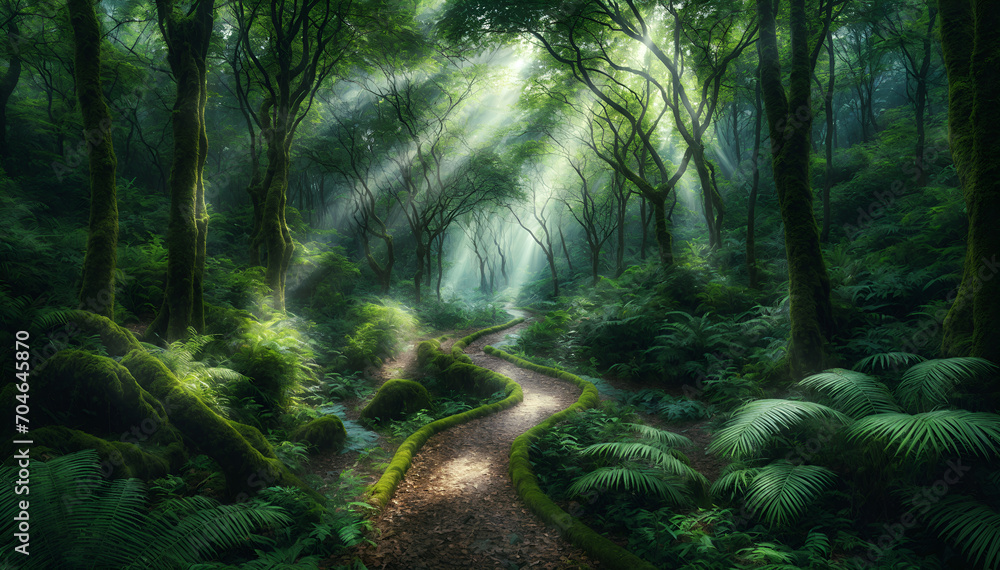 Fototapeta premium Mystical Forest Pathway