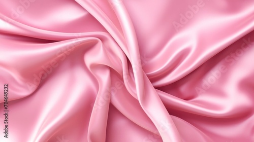 The texture of the satin fabric of pink color for the background