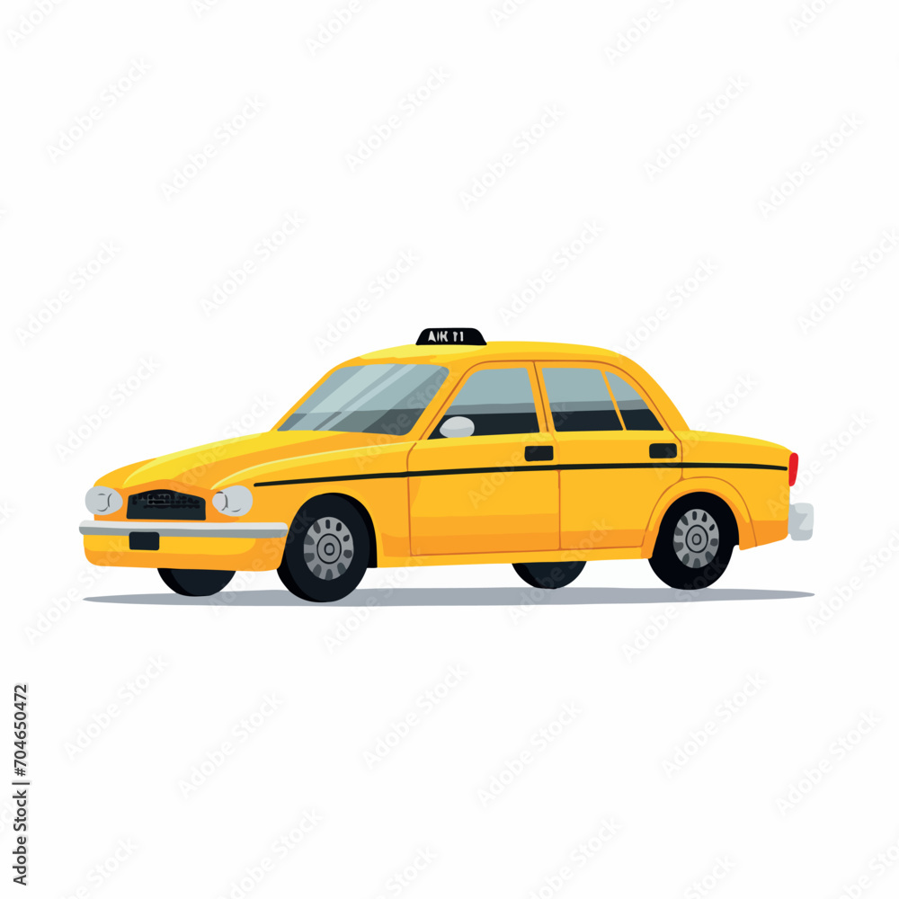 Taxi in cartoon, doodle style. Isolated 2d vector illustration in logo, icon, sketch style, Eps 10. AI Generative