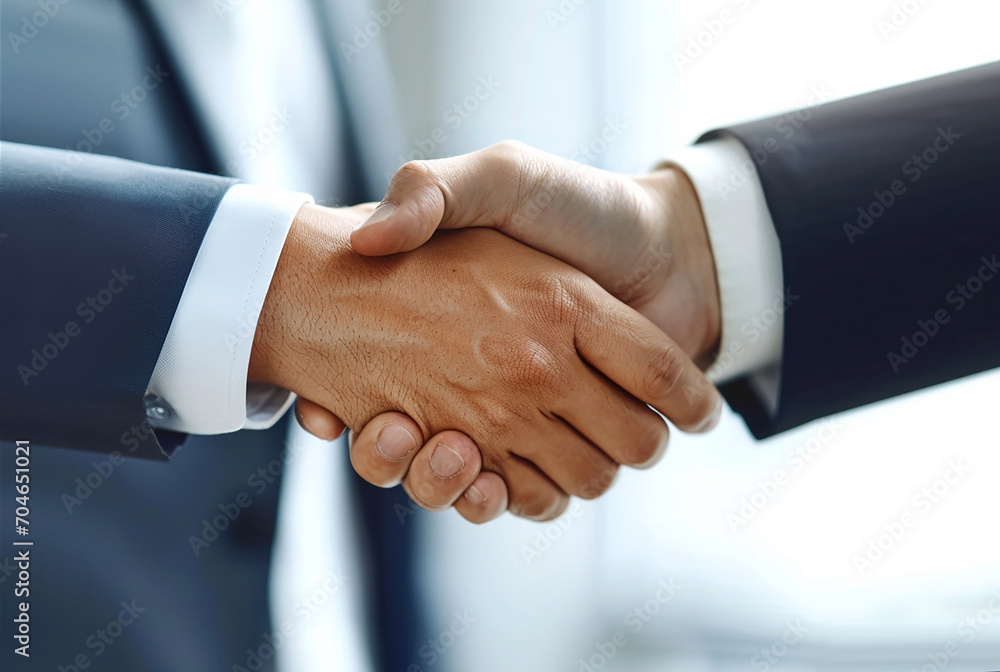 handshake of successful business people close-up