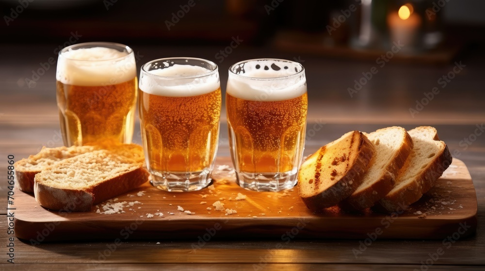 glass of beer on table glass of beer on table