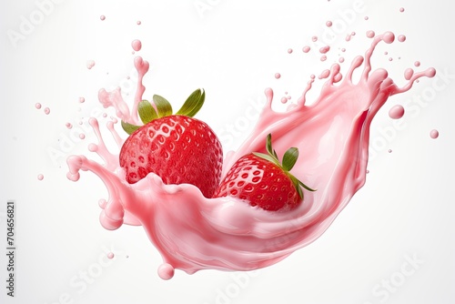 strawberry in splash