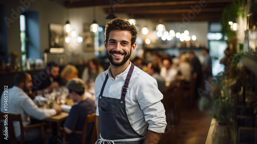 portrait of a chef in a restaurant