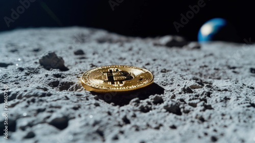 Bitcoin on the Moon - symbol of all time high price