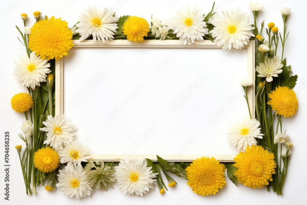 Fototapeta premium frame of daisies