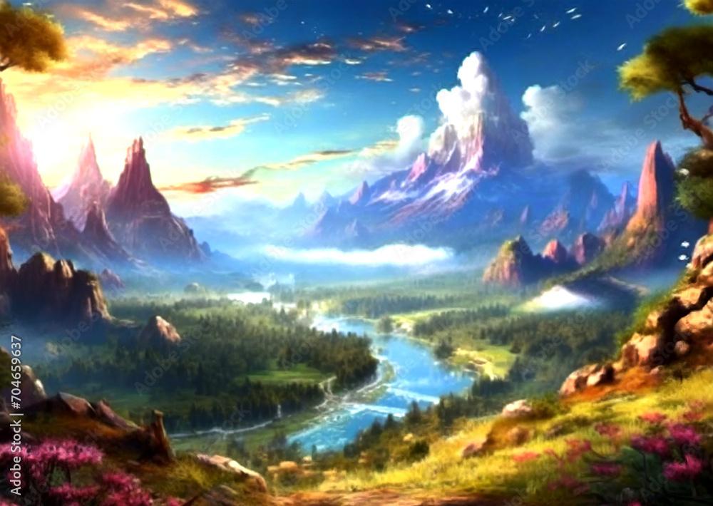 Fantasy landscape art and its profound impact on player engagement,generative ai