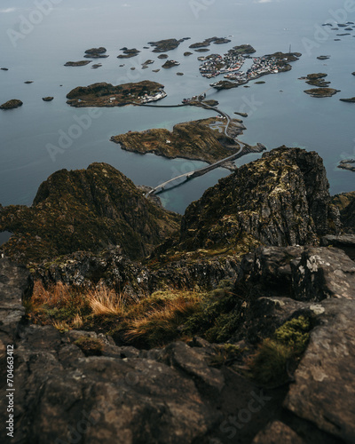 Blick von Berg auf Lofoten