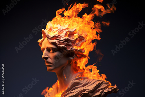 Burning sculpture