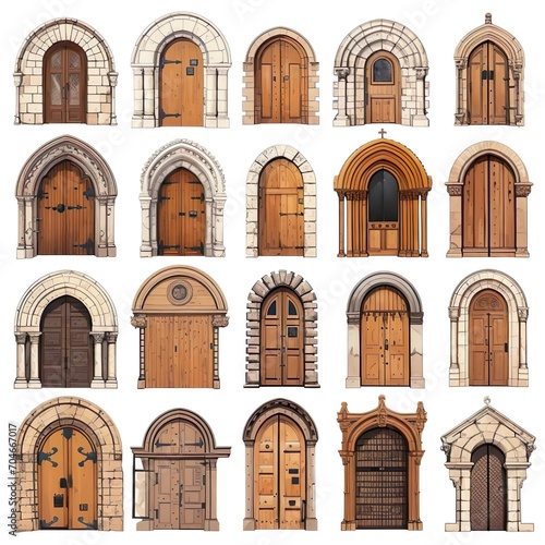 Elements of architectural decorations of buildings.