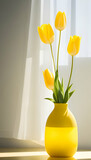 yellow tulips in vase