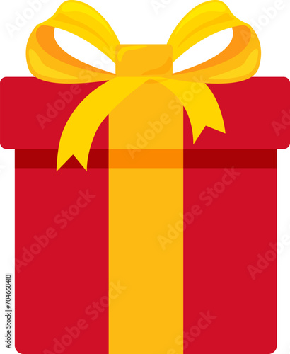 Red gift box with bow