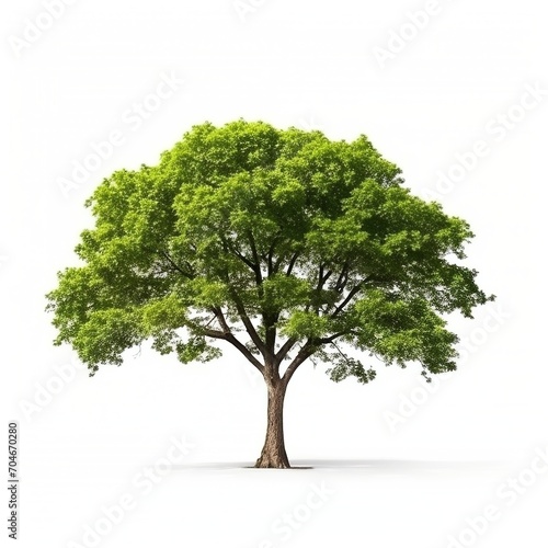 single green tree with lush foliage