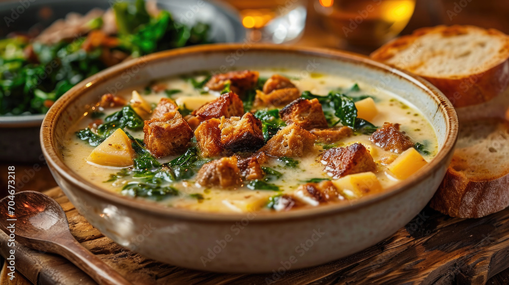 Zuppa Toscana Soup, Italian cuisine Zuppa Toscana Soup, Italian cuisine