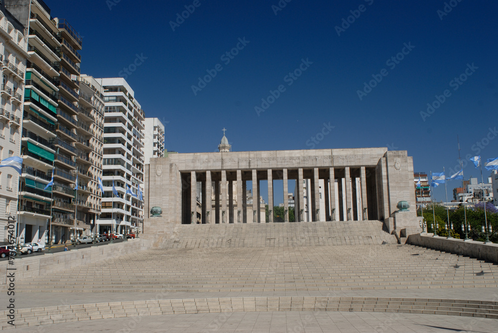 Obraz premium Argentina province of Santa Fe, city of Rosario Historical monumento to the flag