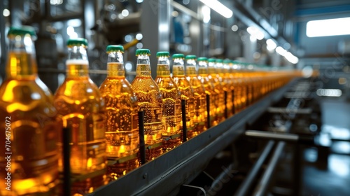 Carbonated Drinks production in a factory using modern technology