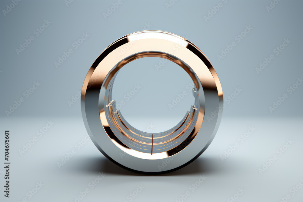 Silver 3D render of the letter Silver 3D render of the letter