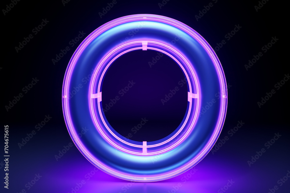 Purple neon 3D render of the letter Purple neon 3D render of the letter