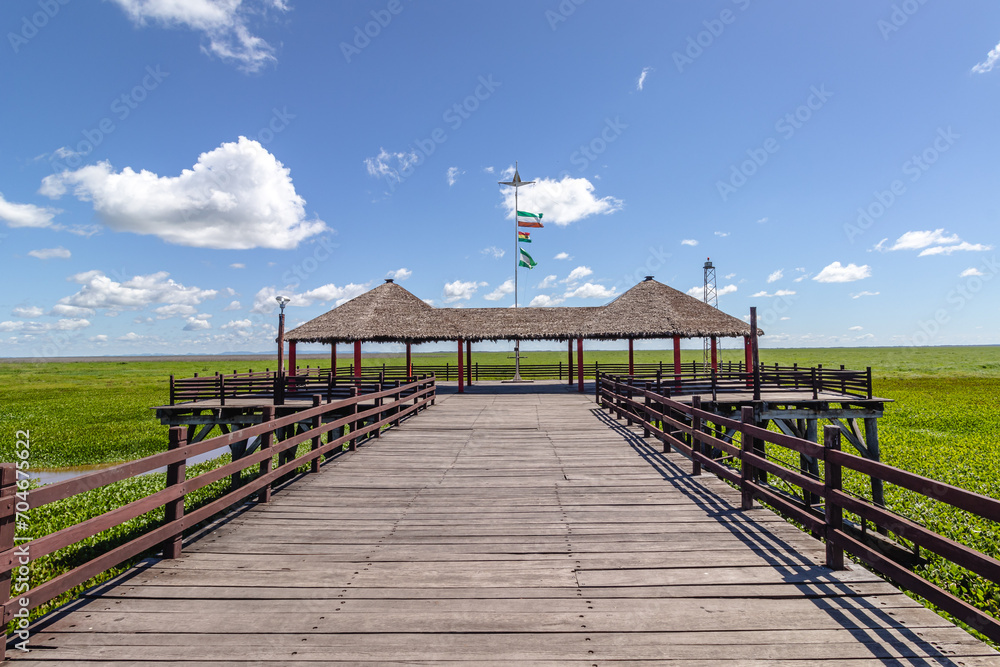 Naklejka premium mirante na cidade de Puerto Suarez, Bolívia, divisa com Mato Grosso do Sul, Brasil