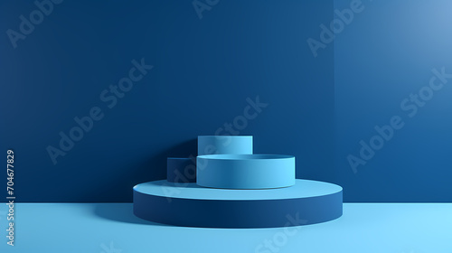 Simple product booth, podium, stage, product commercial photography background, cosmetics booth, 3D rendering