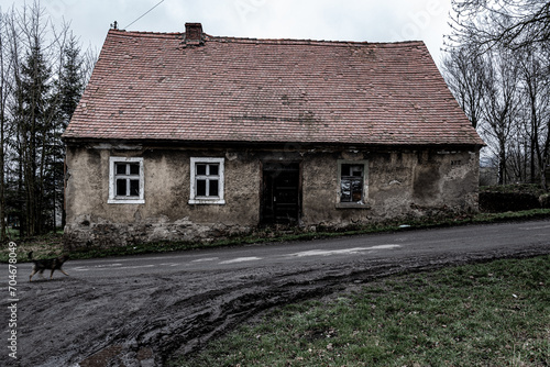 Miedzianka, former town, now a village. A former mining center. Old houses from their heyday.