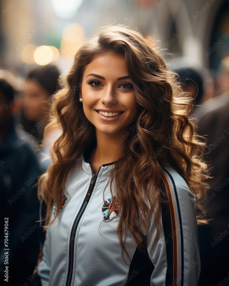 Portrait of a beautiful young woman smiling Portrait of a beautiful young woman smiling