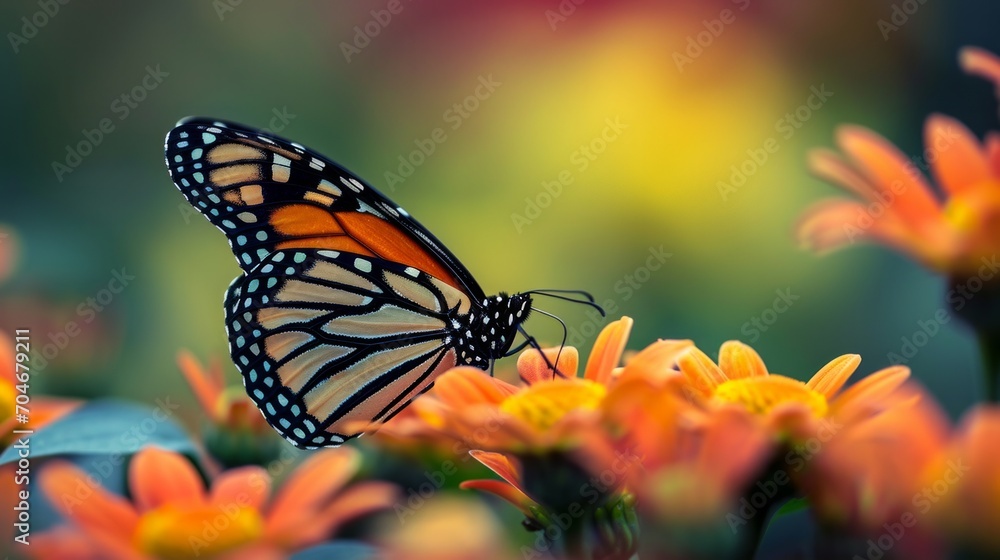 Obraz premium Monarch Butterfly created with Generative AI Technology, ai, generative