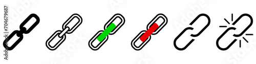 Chain Icon. chain symbol, Beautiful chain icon. Vector chain icon. collection of chains. chain connecting and disconnecting. chain link. 