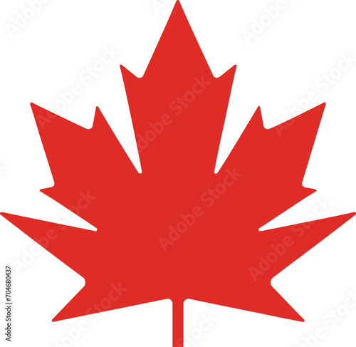 Maple leaf vector icon. Maple leaf vector illustration. Canada vector symbol maple leaf clip art. Red maple leaf.