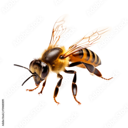 Flying bee isolated on transparent background. PNG © Yana