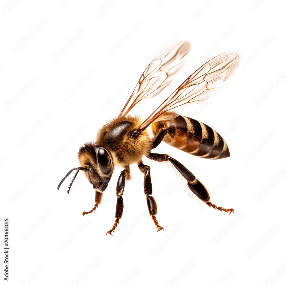 Flying bee isolated on transparent background. PNG Flying bee isolated on transparent background. PNG