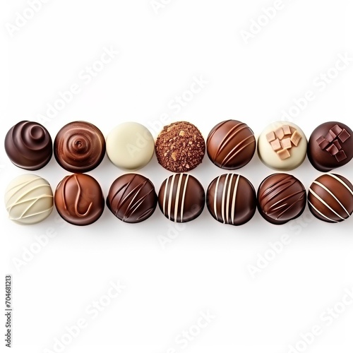 Delectable assortment of chocolate truffles