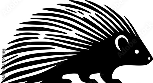 Bild auf Leinwand Porcupine silhouette