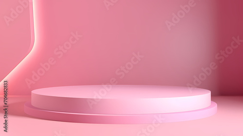Simple product booth, podium, stage, product commercial photography background, cosmetics booth, 3D rendering © win