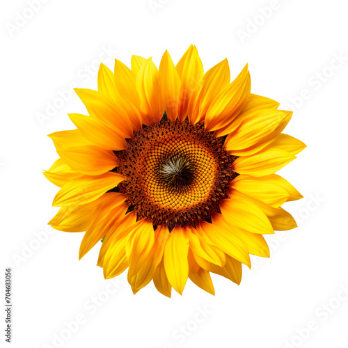 Sunflower isolated on transparent background. PNG