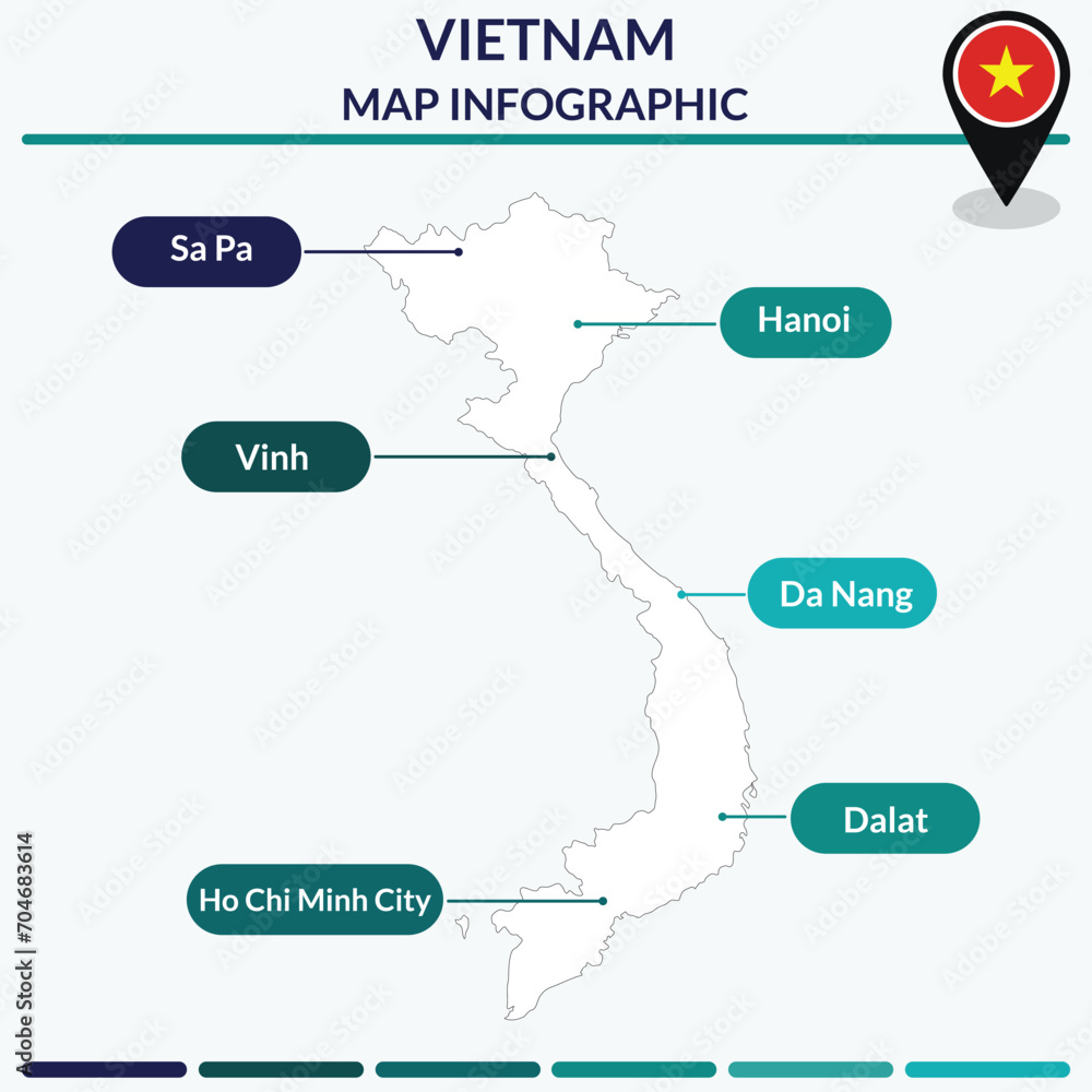 Infographic of Vietnam map. Map infographic Stock Vector Adobe Stock